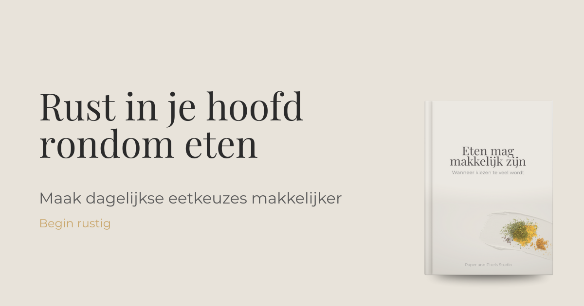 Eten mag makkelijk zijn – Paper and Pixels Studio