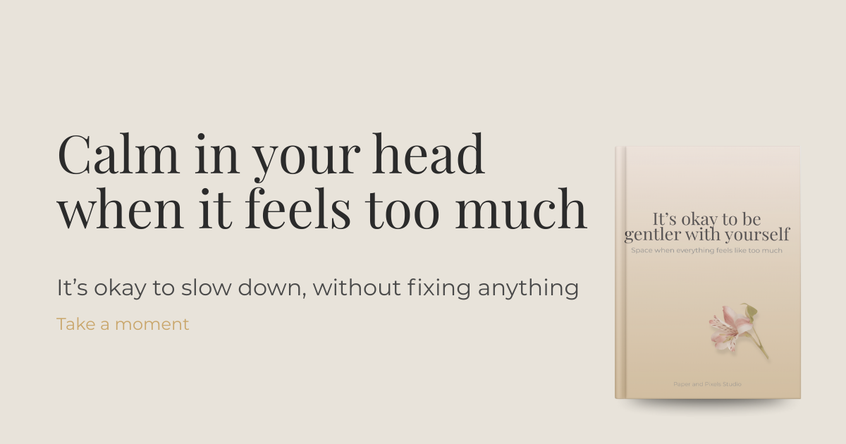 It is okay to be gentler with yourself – Paper and Pixels Studio